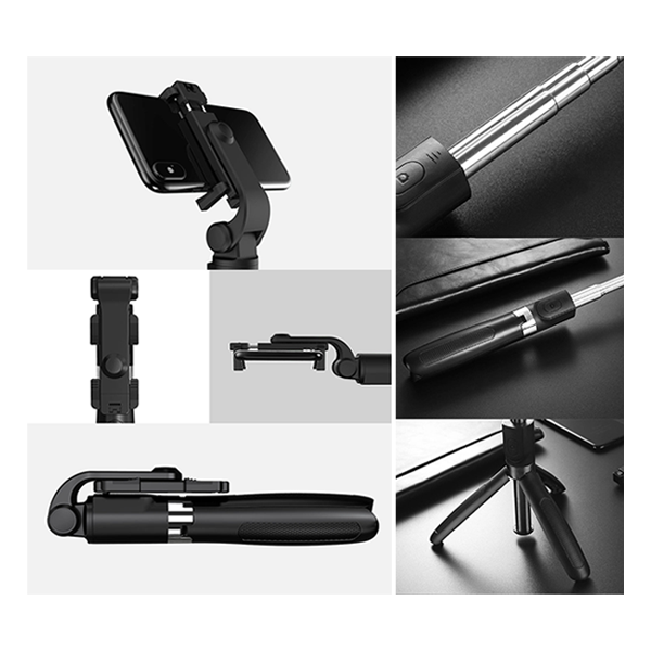 מקל סלפי מתקפל עם שלט בלוטות' וחצובה מובנית | L01s