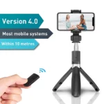 מקל סלפי מתקפל עם שלט בלוטות' וחצובה מובנית | L01s