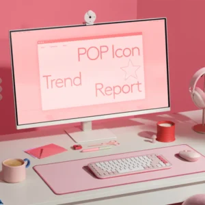סט מקלדת ועכבר אלחוטיים Logitech POP ICON Combo לבן-ורוד | עיצוב מיוחד, שקט ומותאם אישית