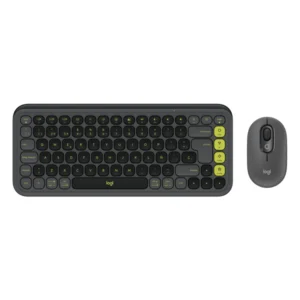 סט מקלדת ועכבר אלחוטיים Logitech POP ICON Combo שחור | עיצוב מיוחד, שקט ומותאם אישית