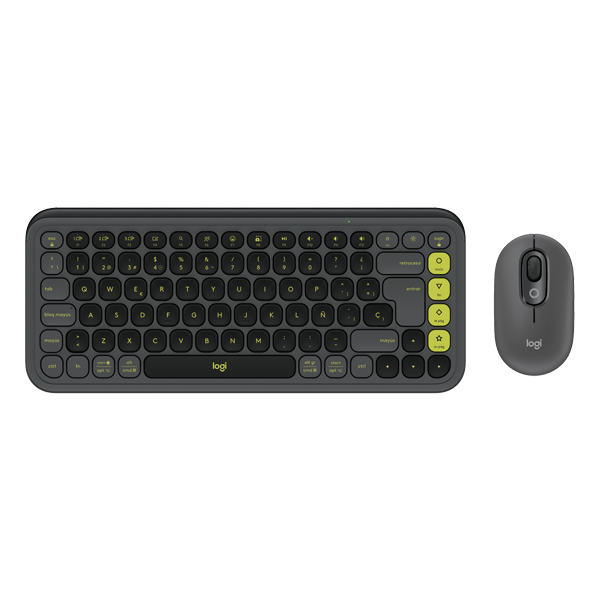 סט מקלדת ועכבר אלחוטיים Logitech POP ICON Combo שחור | עיצוב מיוחד, שקט ומותאם אישית