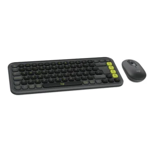 סט מקלדת ועכבר אלחוטיים Logitech POP ICON Combo שחור | עיצוב מיוחד, שקט ומותאם אישית