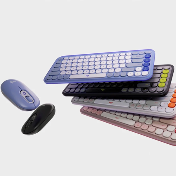 סט מקלדת ועכבר אלחוטיים Logitech POP ICON Combo שחור | עיצוב מיוחד, שקט ומותאם אישית