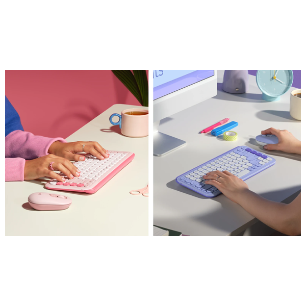 סט מקלדת ועכבר אלחוטיים Logitech POP ICON Combo שחור | עיצוב מיוחד, שקט ומותאם אישית