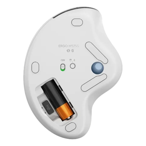 עכבר ארגונומי עם כדור עקיבה | אוף-ווייט | Logitech ERGO M575S