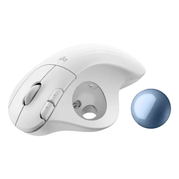 עכבר ארגונומי עם כדור עקיבה | אוף-ווייט | Logitech ERGO M575S