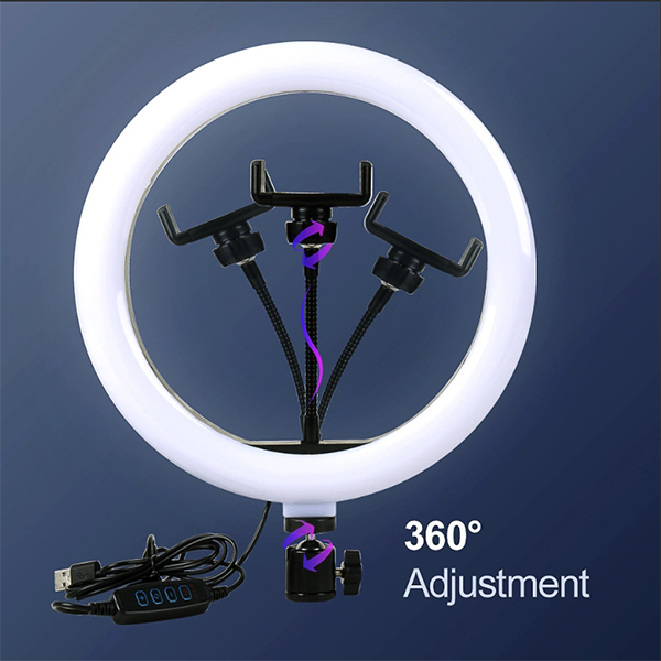 רינג לייט 36 ס״מ עם עוצמת תאורה משתנה ופיזור אור אחיד | YT-14R