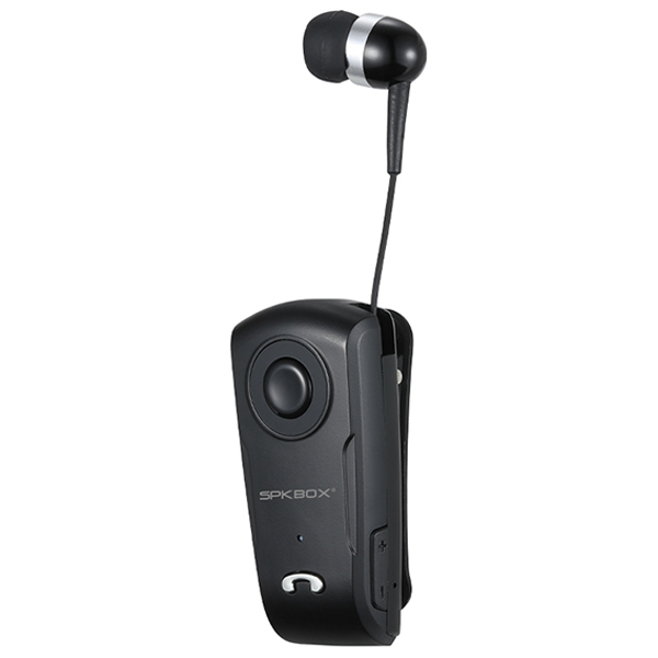 אוזניית בלוטוס נצמדת בצבע שחור | SPKBOX S45