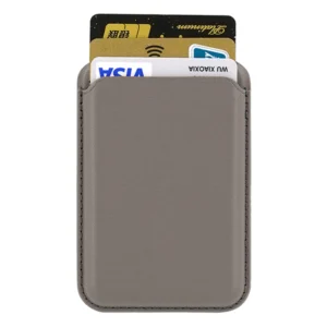 ארנק מגנטי MagSafe אפור לאחסון כרטיסים