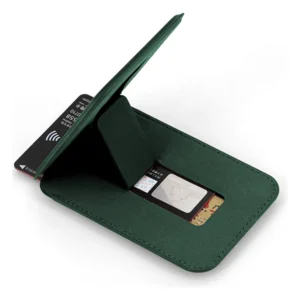 ארנק מגנטי MagSafe ירוק לאחסון כרטיסים