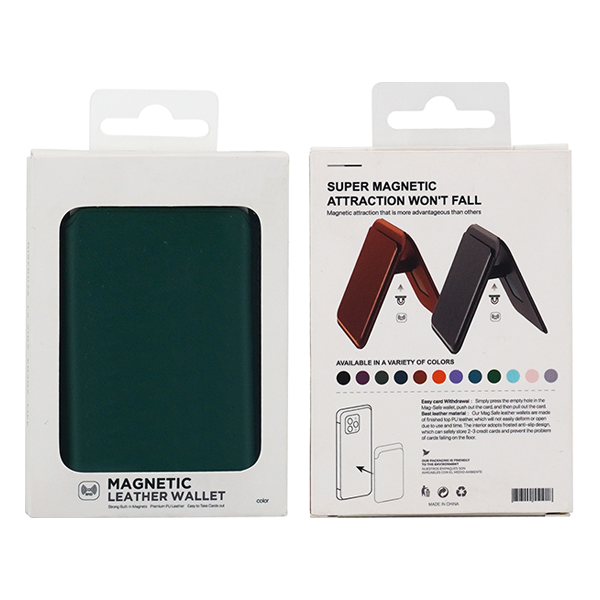 ארנק מגנטי MagSafe ירוק לאחסון כרטיסים