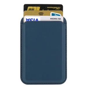 ארנק מגנטי MagSafe כחול לאחסון כרטיסים
