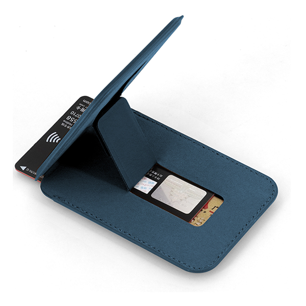 ארנק מגנטי MagSafe כחול לאחסון כרטיסים