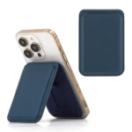 ארנק מגנטי MagSafe כחול לאחסון כרטיסים