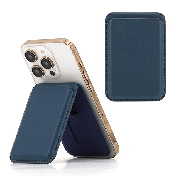 ארנק מגנטי MagSafe כחול לאחסון כרטיסים