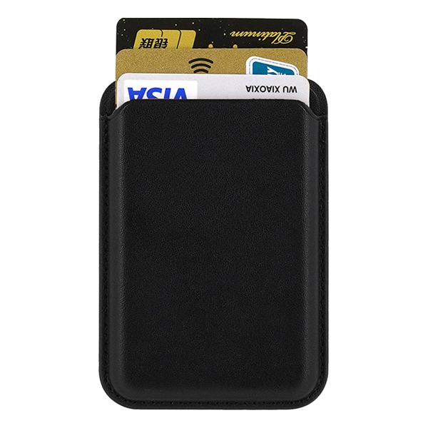 ארנק מגנטי MagSafe שחור לאחסון כרטיסים
