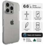 כיסוי לאייפון 16 פרו שקוף תומך MagSafe קליל עם הגנה מתקדמת | ZAGG Crystal Palace Lite