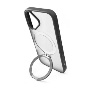 כיסוי מט לאייפון 16 אפור עם סטנד MagSafe ומגן מצלמה | Velox MagRing