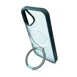 כיסוי מט לאייפון 16 ירוק עם סטנד MagSafe ומגן מצלמה | Velox MagRing