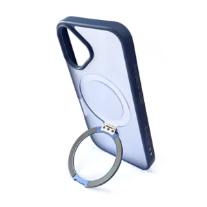 כיסוי מט לאייפון 16 כחול עם סטנד MagSafe ומגן מצלמה | Velox MagRing