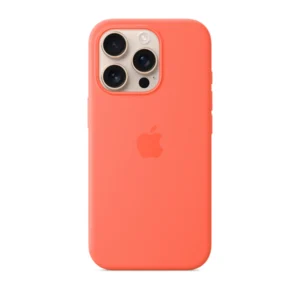 כיסוי סיליקון מקורי לאייפון 16 פרו מקס כתום מנדרינה | תומך MagSafe | אפל | Apple Silicone Tangerine