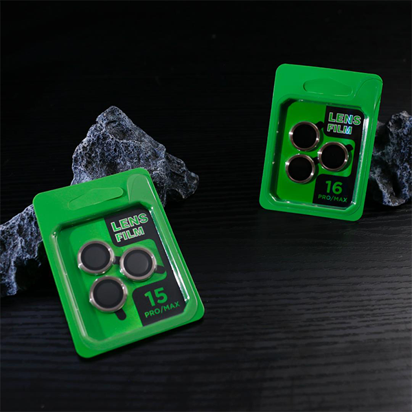 מגן מצלמה לאייפון 16 פלוס שחור עמיד וקשיח | Camera Lens Protector