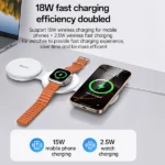 מטען אלחוטי מתקפל 5 ב-1 לאייפון, Apple Watch ו-AirPods לבן | Yesido DS29