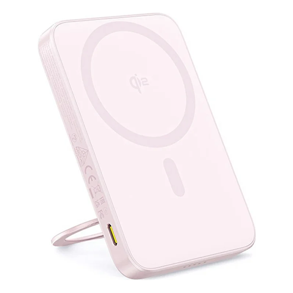 סוללת גיבוי מגנטית 5000mAh 20W ורודה תומכת MagSafe עם מעמד | Baseus Picogo