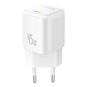 ראש מטען Type-C 45W לבן קומפקטי | Baseus PicoGo GaN