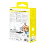 ראש מטען Type-C 45W לבן קומפקטי | Baseus PicoGo GaN