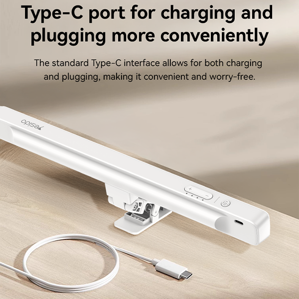 תאורת שולחן חכמה וניידת עם טעינה מהירה 3,600mAh ועיצוב מגנטי | Yesido DH11