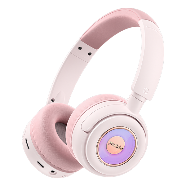 אוזניות לילדים אלחוטיות ורודות עם סינון רעשים ועיצוב קליל | Yesido EP06