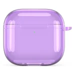 כיסוי לאיירפודס 4 שקוף סגול עם הגנה קשיחה וקליפס מתכת לנשיאה | Beelan Hybrid