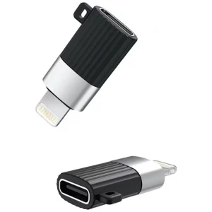 מתאם Type C לחיבור Lightning תומך טעינה מהירה והעברת נתונים לאייפון ואייפד | Xo Nb149d