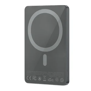 סוללת גיבוי אלחוטית 5000mAh בצבע אפור תומכת MagSafe וטעינה מהירה | Energy MP38 Legend
