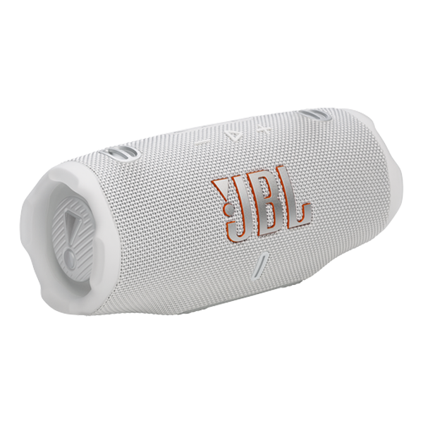 רמקול JBL Charge 6 לבן עם סאונד עוצמתי וסוללה חזקה