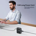 תחנת טעינה עם 4 יציאות (Type-C ו-USB-A) בצבע שחור | UNITEK | שיפי
