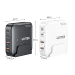 תחנת טעינה עם 4 יציאות (Type-C ו-USB-A) בצבע שחור | UNITEK | שיפי