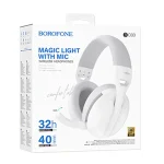 אוזניות קשת בלוטוס עם מיקרופון לבן | Borofone Bo30 4