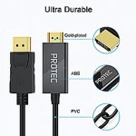 כבל Hdmi ל Displayport איכותי באורך 1.8 מטר | Protec 3