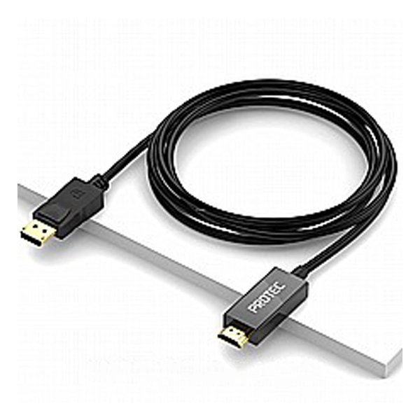 כבל Hdmi ל Displayport איכותי באורך 1.8 מטר | Protec