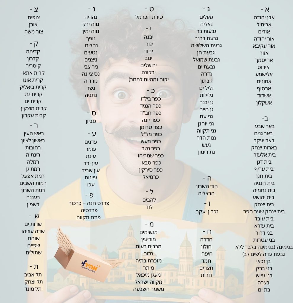 מהיר לי - משלוחים מהיום להיום בשיפי ליעדים נבחרים