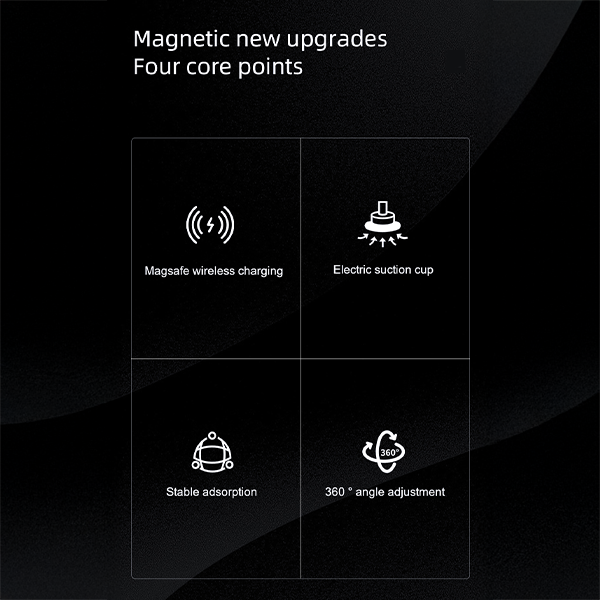 מחזיק סמארטפון אלחוטי לרכב 3 ב־1 עם סיבוב 360° | X90W