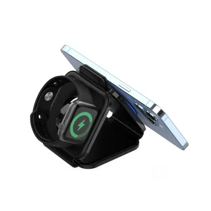 מטען Magcharge נייד אלחוטי מתקפל 3 ב 1 שחור | Unitek 3