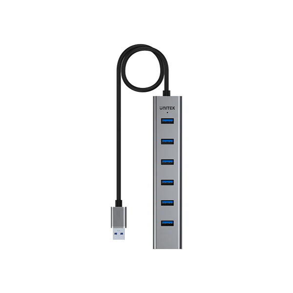 מפצל 7 פורטים Usb 3.0 עם תמיכה בטעינה מהירה מבית Unitek 1
