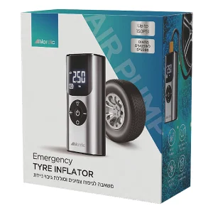 משאבה לניפוח צמיגים וסוללת גיבוי ניידת 4000mAh עם פנס חירום | Nordic QS002