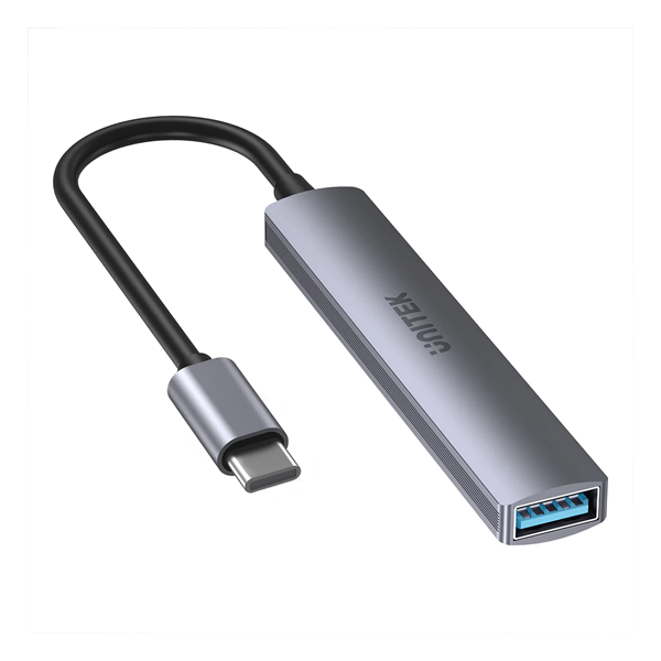 מתאם Usb Type C ל 4 פורטים אפור | Unitek 1