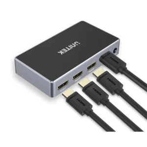 מתג Hdmi 4k איכותי עם 3 כניסות ויציאה אחת | Unitek 4