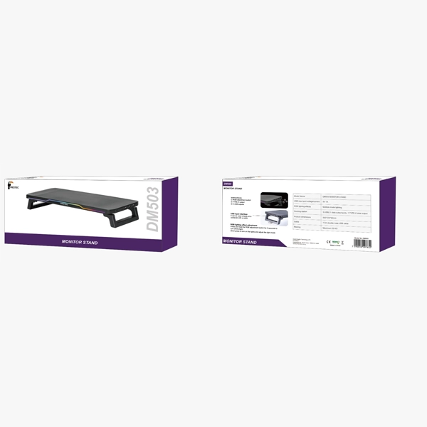 סטנד מתקפל למסך מחשב עם תאורת Rgb מרהיבה | Protec Dm503 3