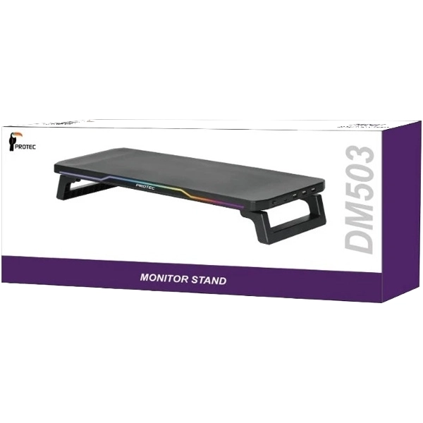 סטנד מתקפל למסך מחשב עם תאורת Rgb מרהיבה | Protec Dm503